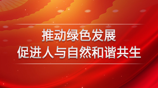 推动绿色发展，促进人与自然和谐共生